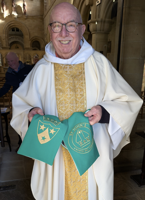 Father David with his stole